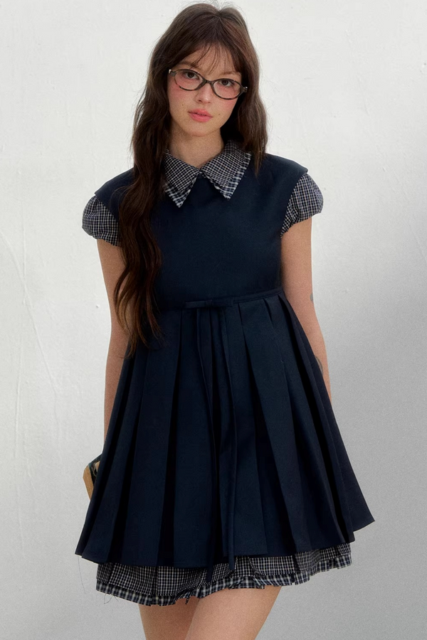 Woolen College Shirt Dress