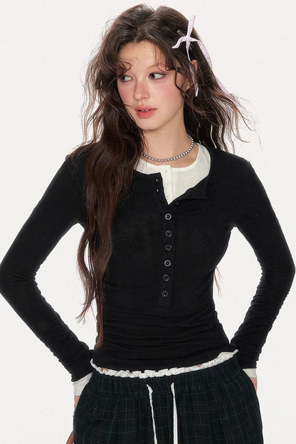 Basic Slim Long Sleeve T-Shirt