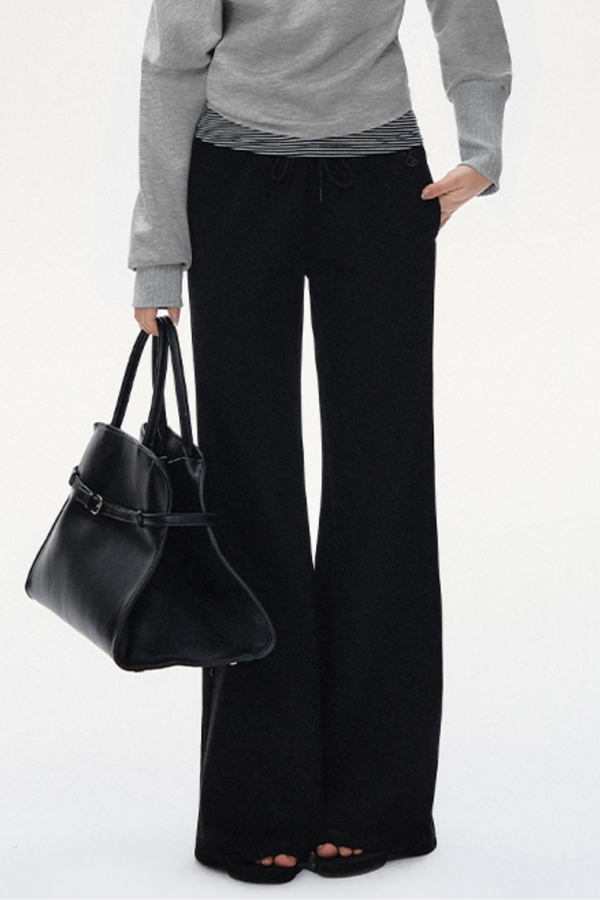 Fashion Oblique Shoulder Tops Set-Up