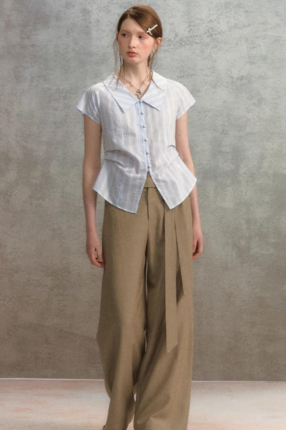 Chic Pink Striped Slim Fit Shirt