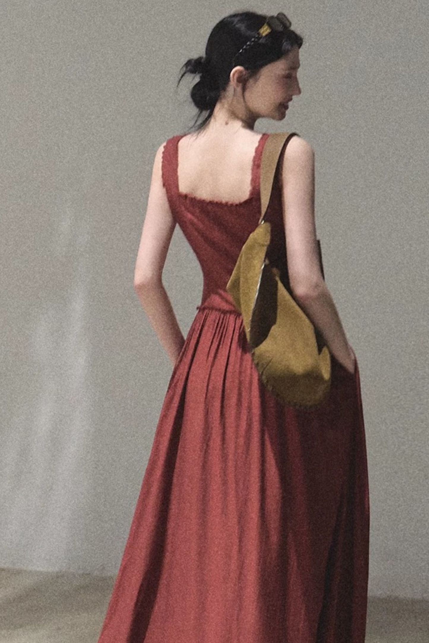 Sleeveless Ruffled Square Neck Dress