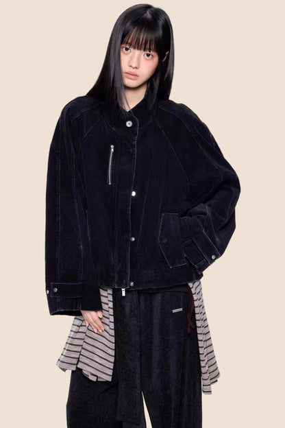 Corduroy Distressed Retro Jacket