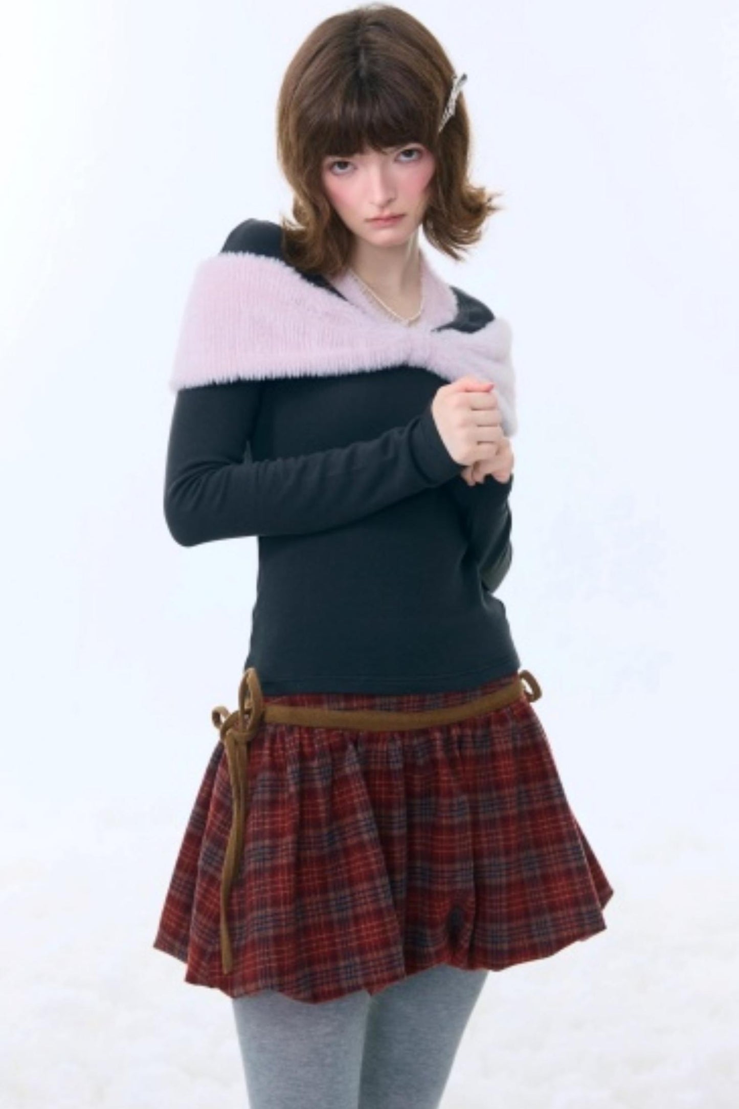 Bow-Knot Knitted Halter Top