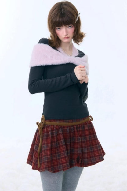 Bow-Knot Knitted Halter Top