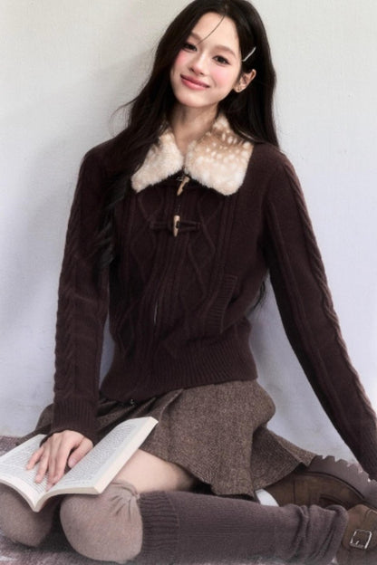 Little Deer Vintage Knit Sweater