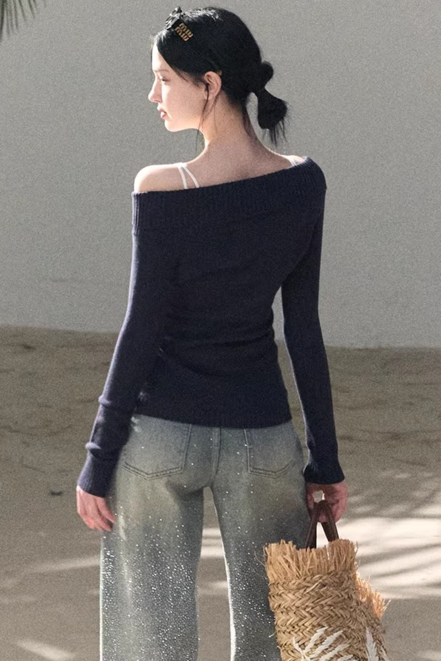 Asymmetrical Cotton Knit Top