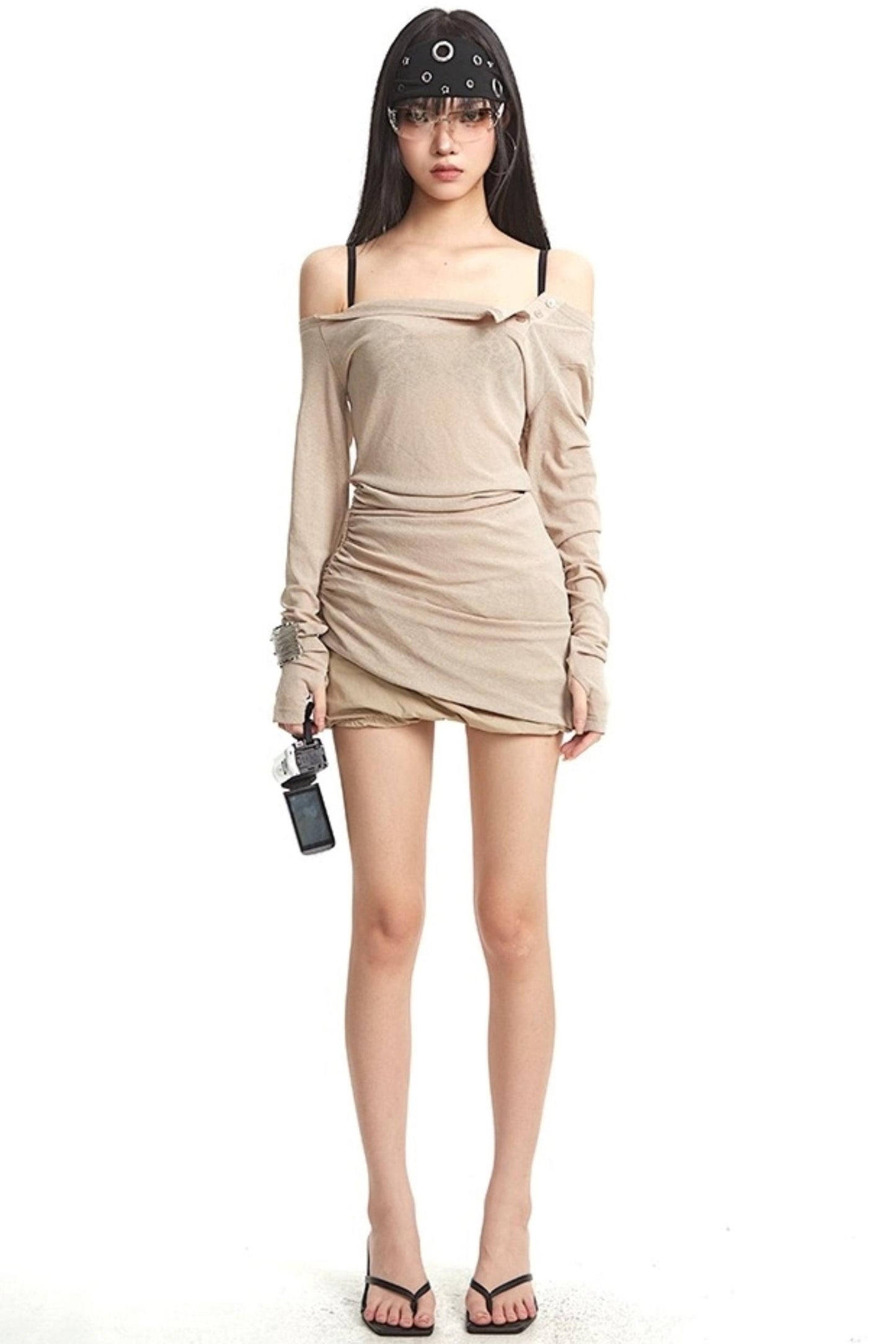 Slanted Shoulder Dress