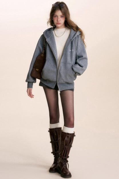 Fine Glitter Hooded Jacket