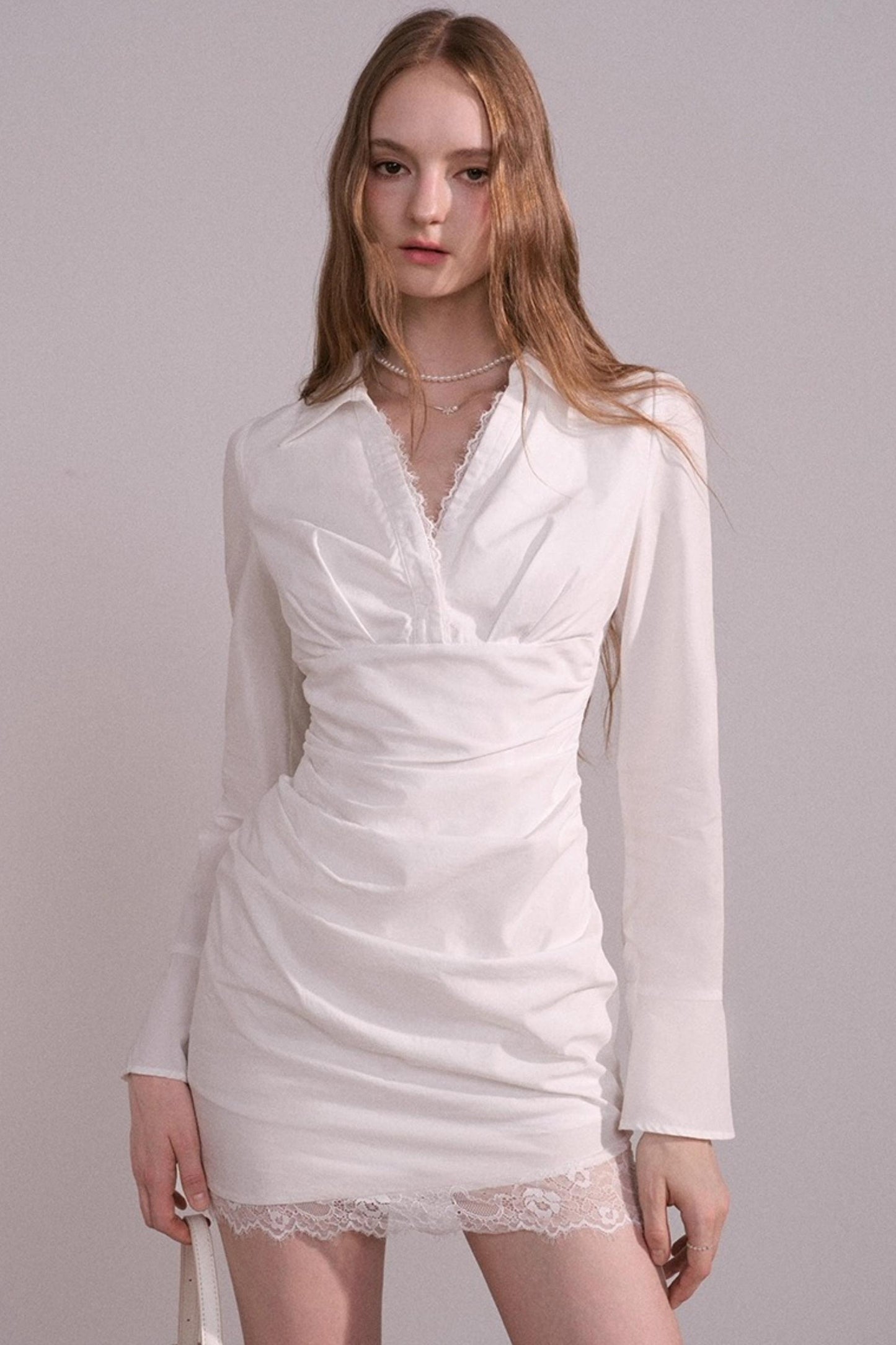 High End Waist Long Sleeve Dress