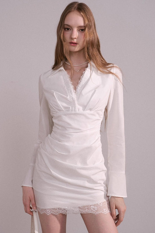 High End Waist Long Sleeve Dress