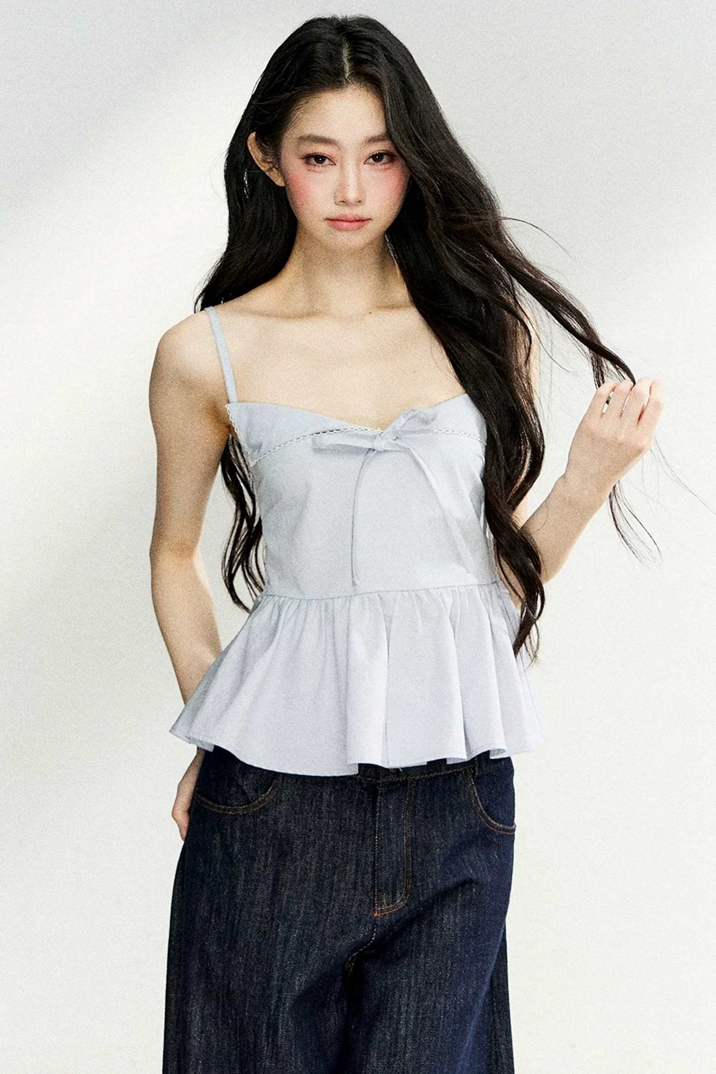 Ruffled Bow Camisole Top