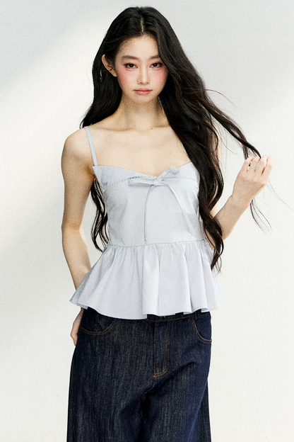 Ruffled Bow Camisole Top