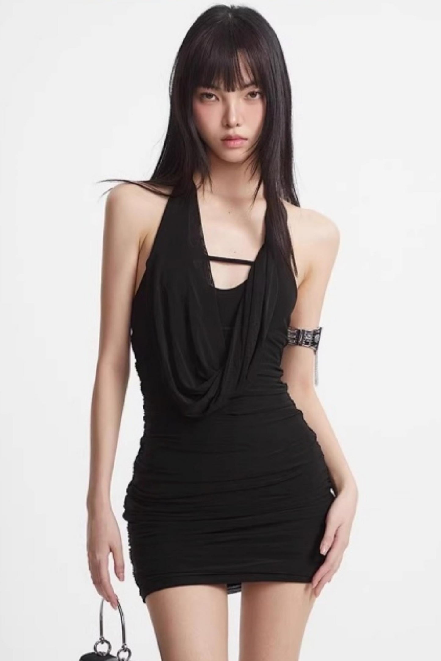 Retro Slim-Fit Short Skirt Set-Up