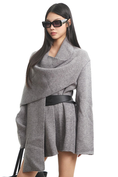 Korean Long Sleeve Knit Sweater Jacket