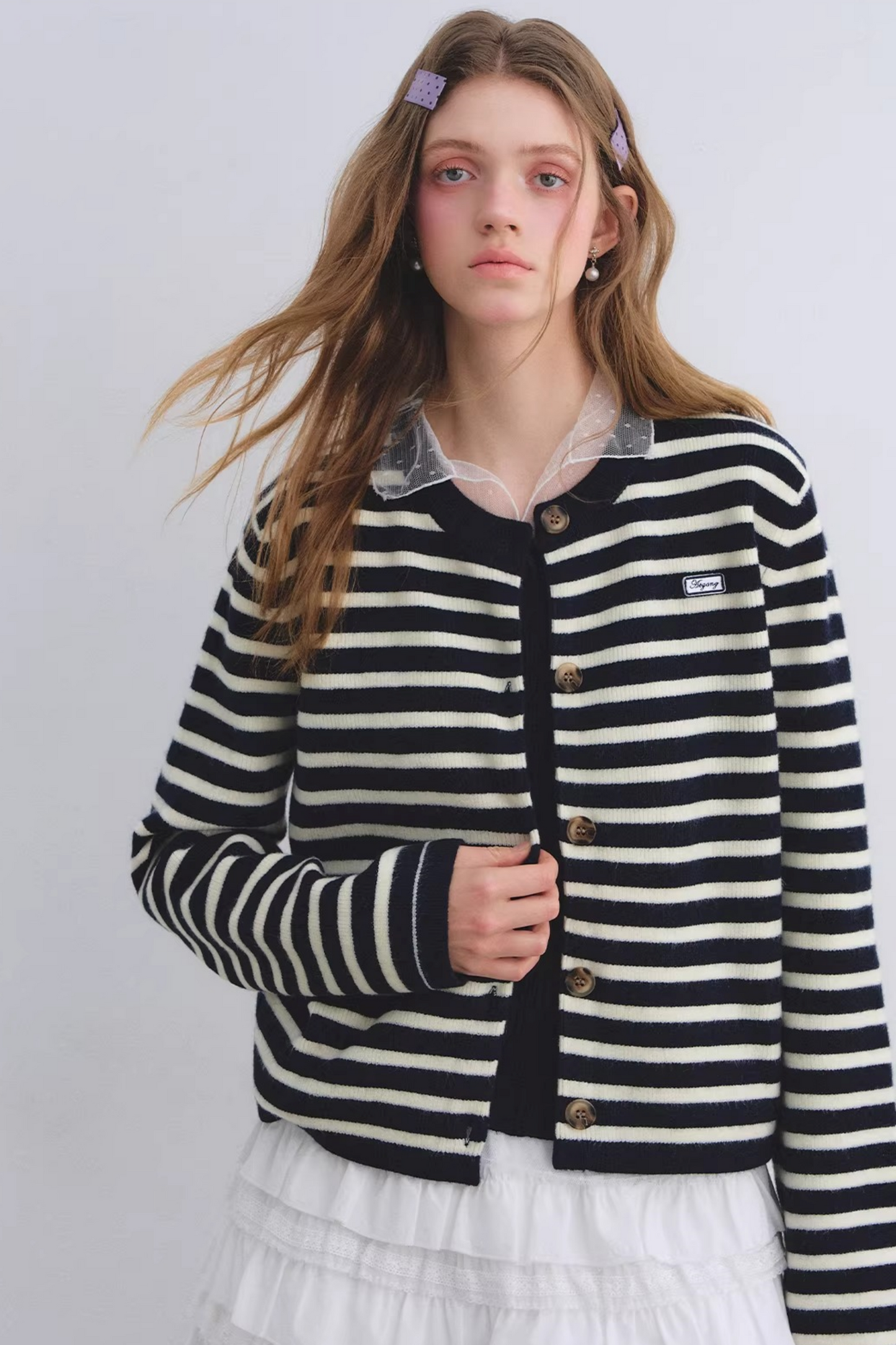 Wool Blend Retro Cardigan