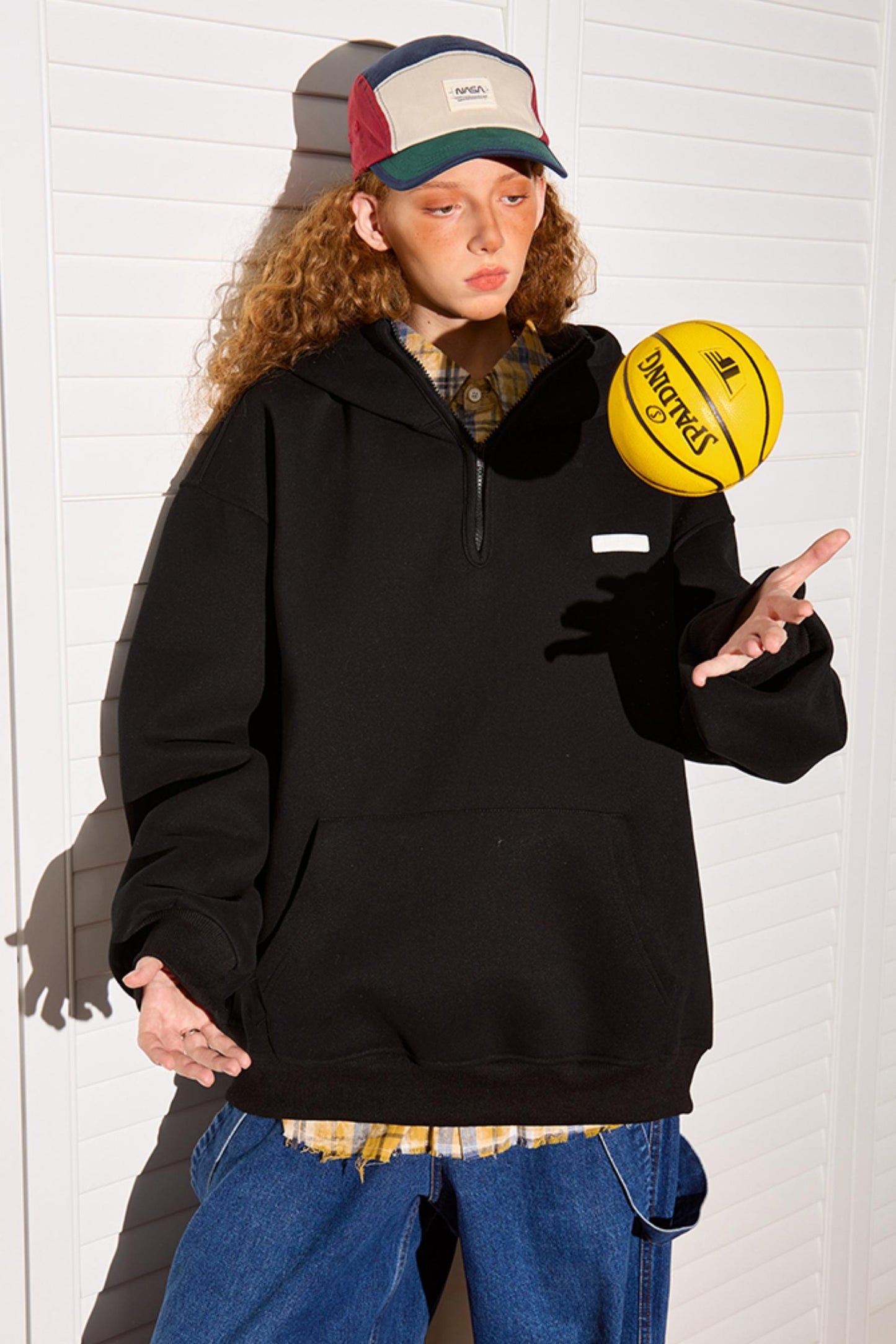 Loose Fit Half-Zip Top