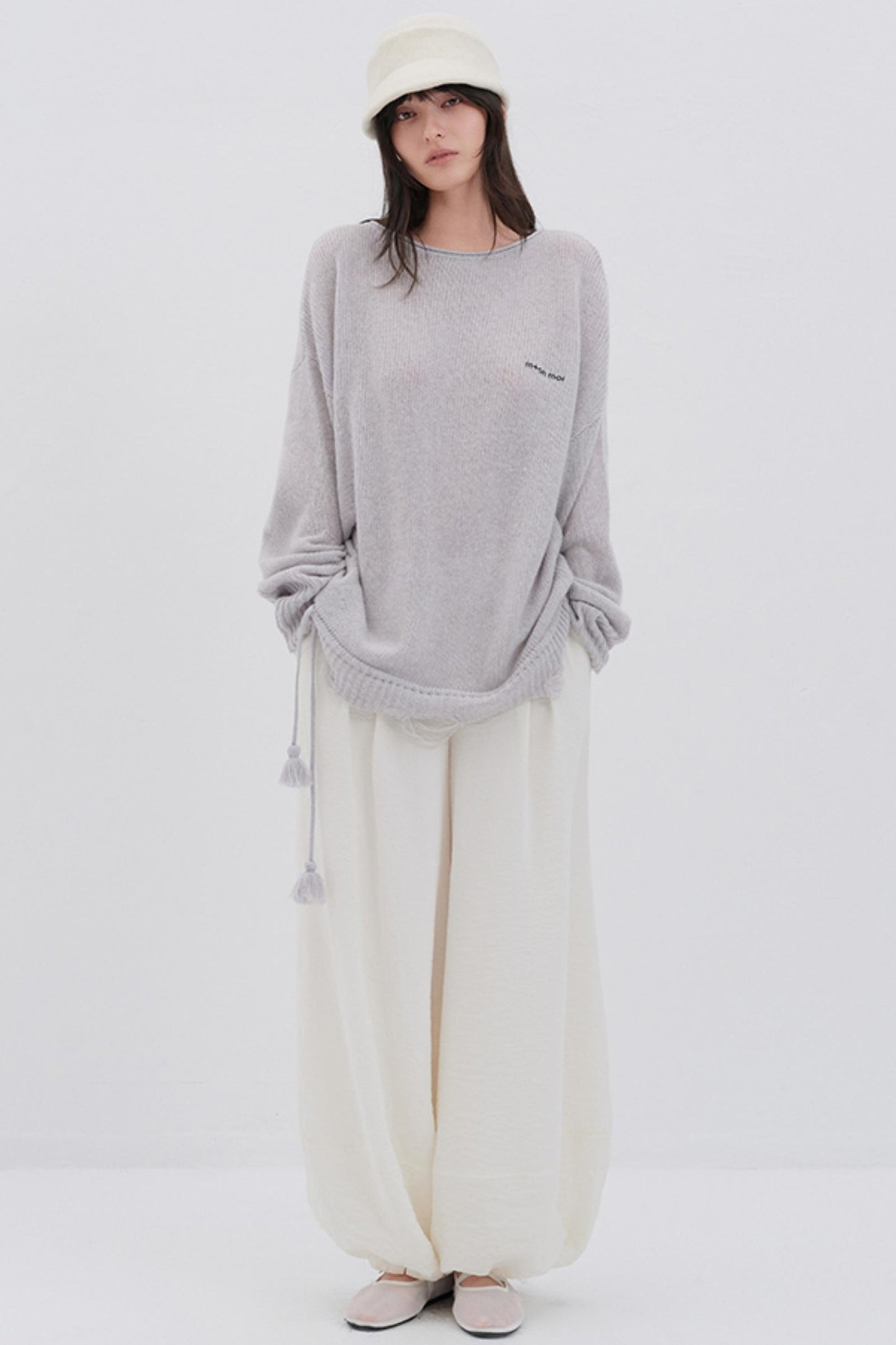 Glitter Wool Blend Knit Top