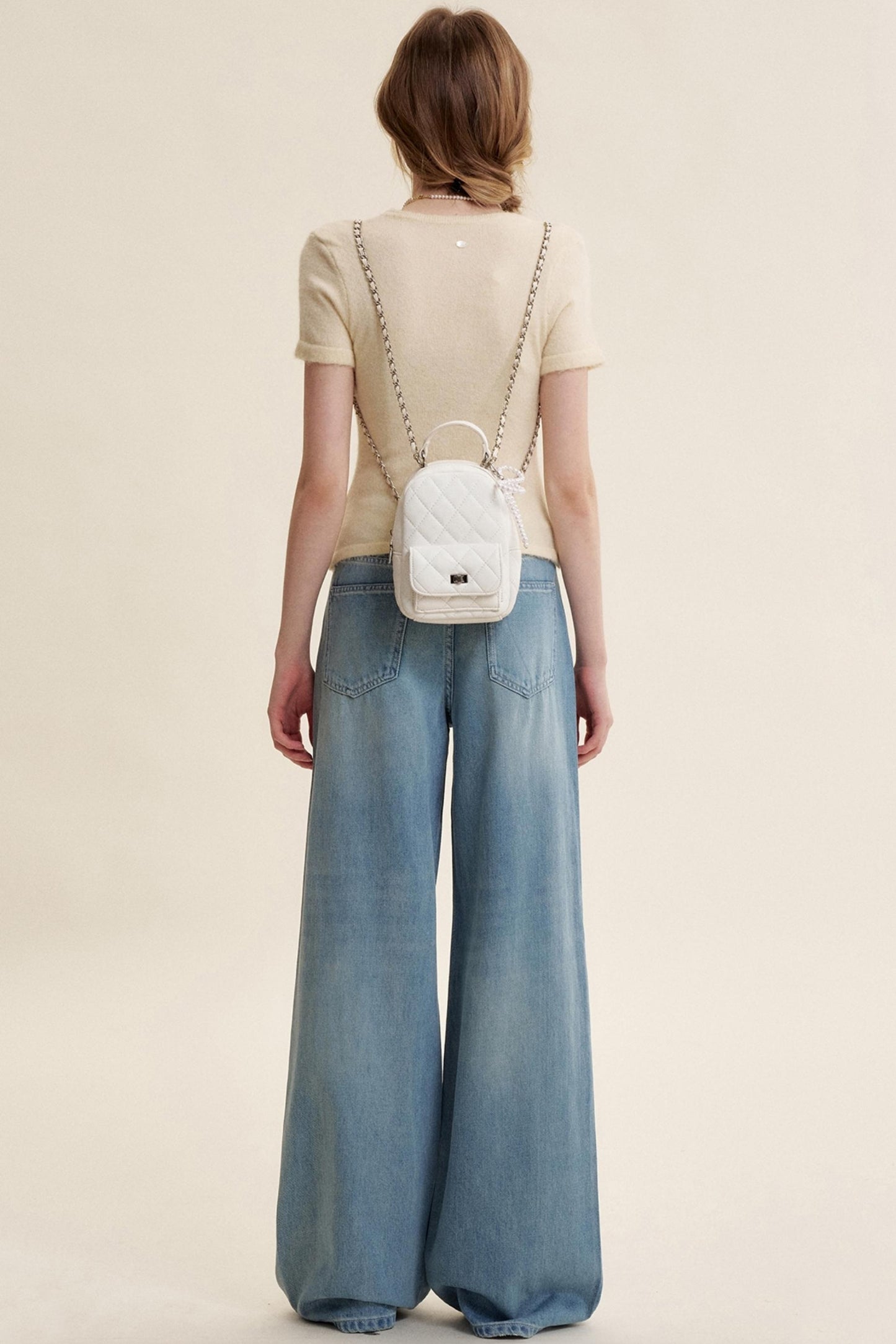 Lace Patchwork High-Rise Jeans