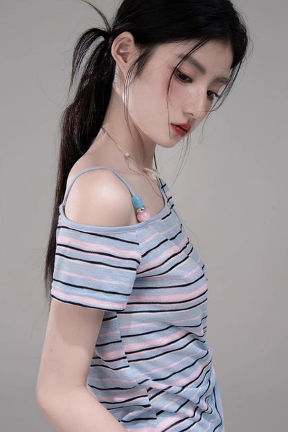 Twisted Stripe Raglan Tee