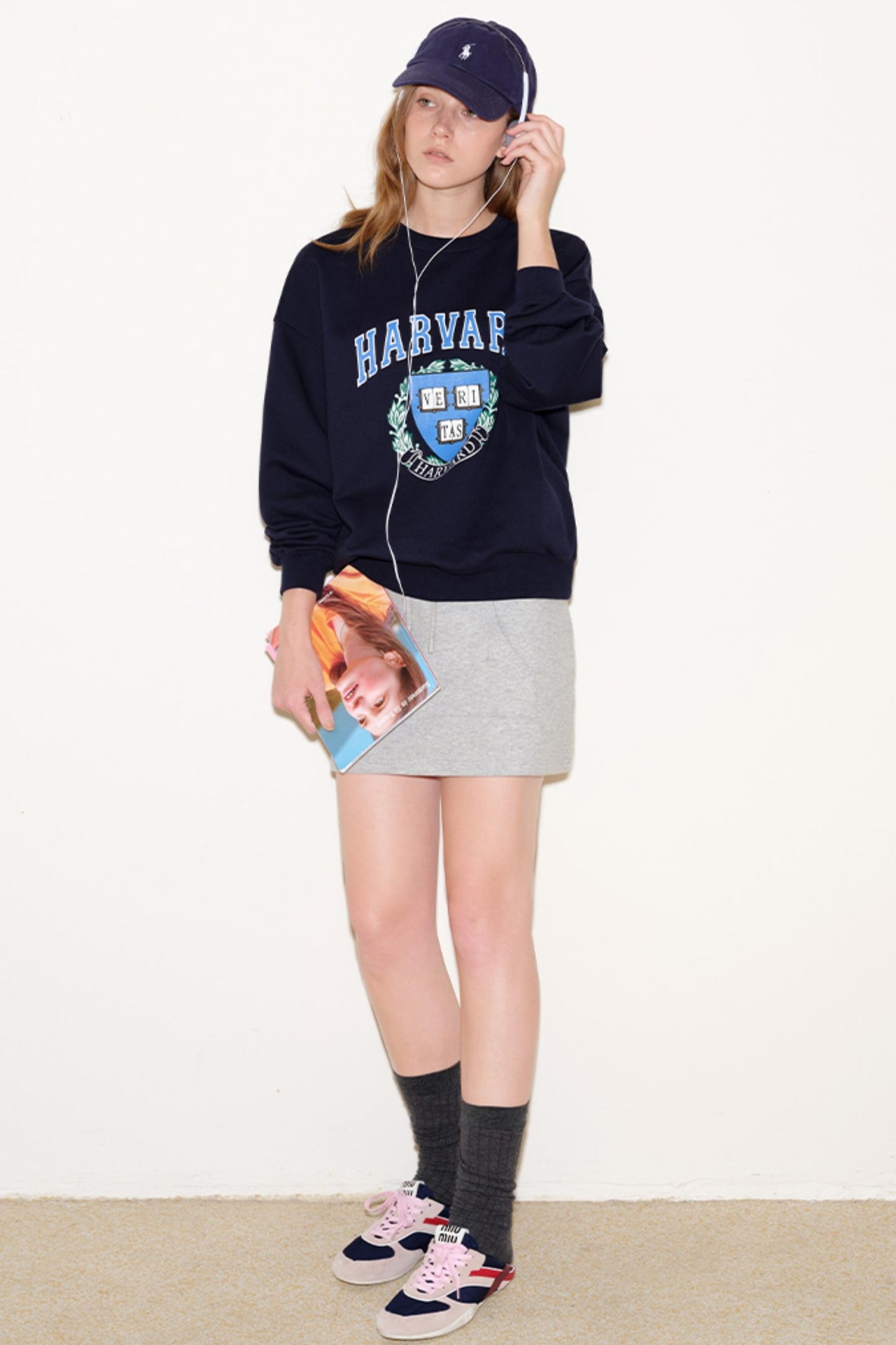 Retro Preppy Navy Top