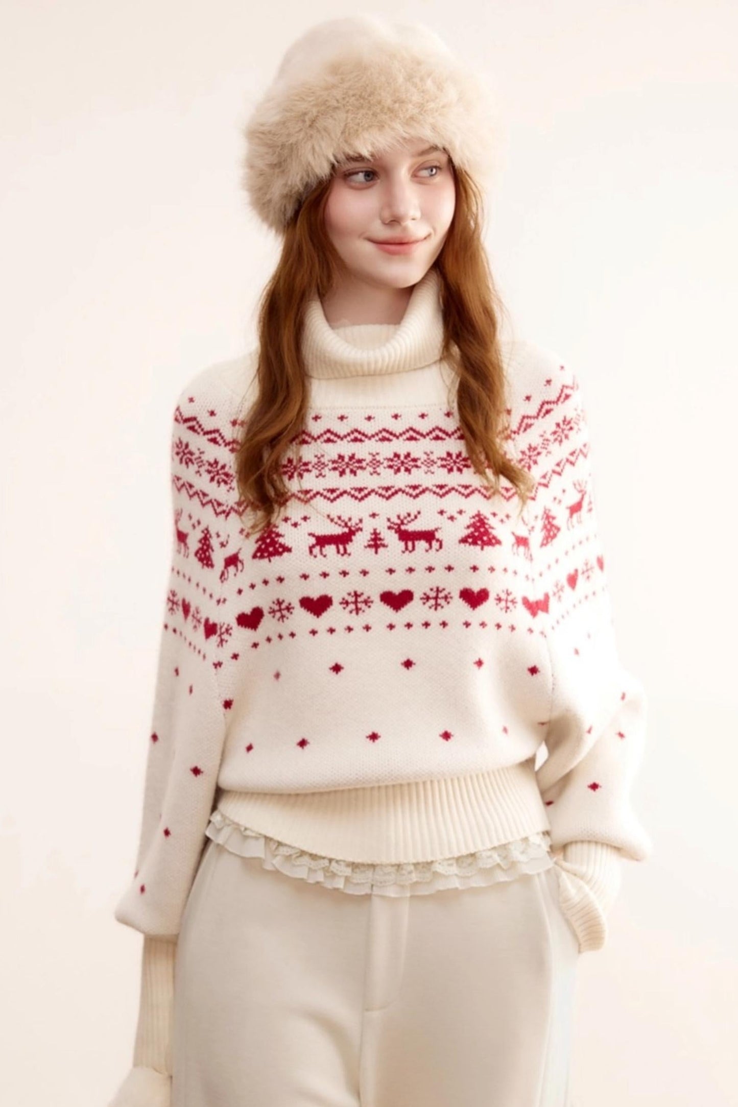 Christmas Fair Isle Turtleneck Sweater