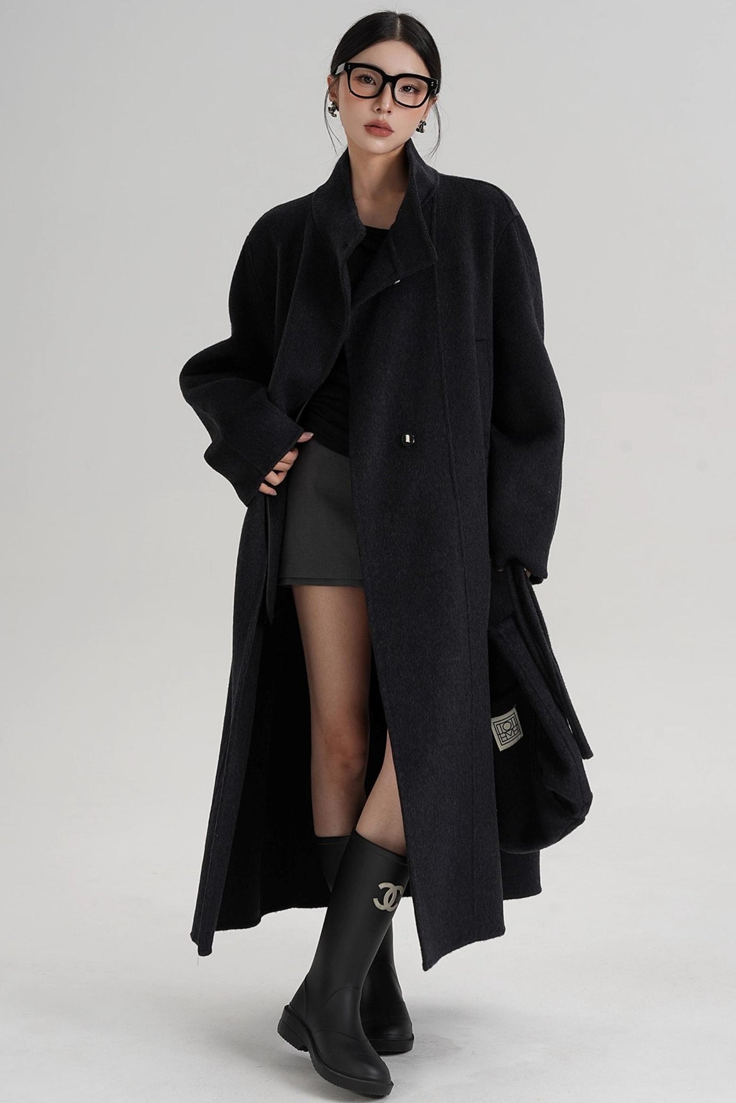Temperament Stand-Up Woolen Coat