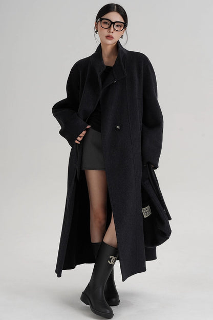Temperament Stand-Up Woolen Coat
