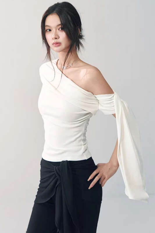 Off-Shoulder Ribbon Top