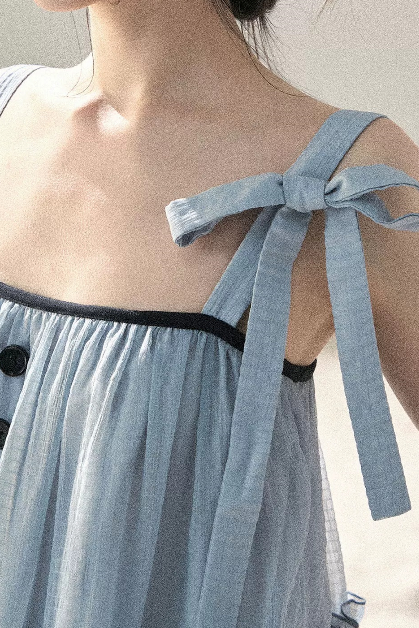 French Chiffon Mesh Top