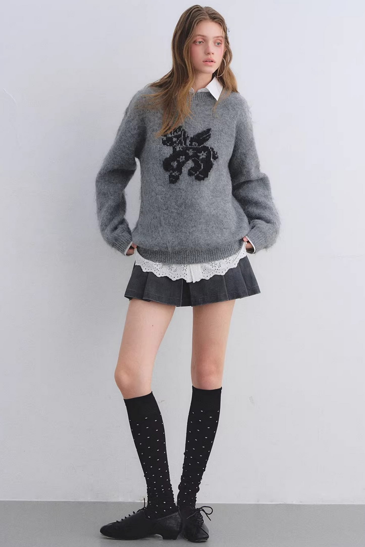 Wool-Blend Jacquard Sweater