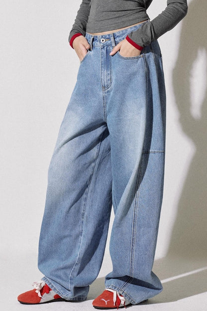 Tailoring Blue Loose Jeans