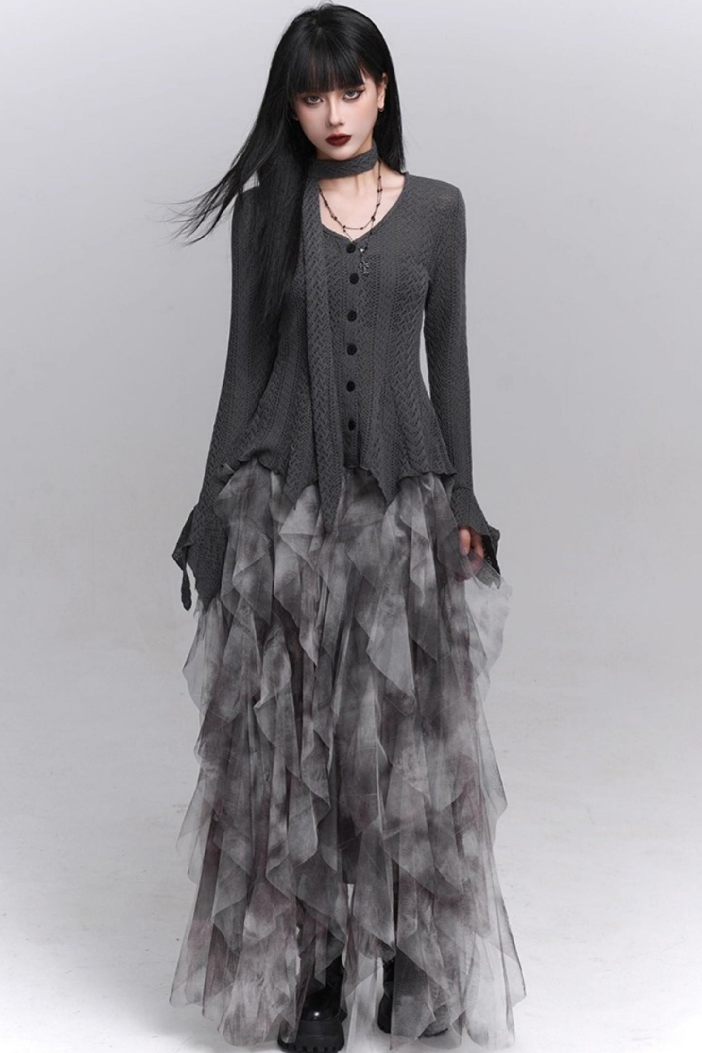 Irregular Hem Concert Skirt