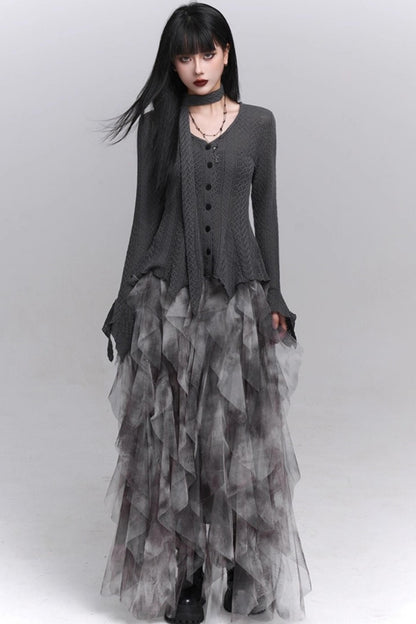 Irregular Hem Concert Skirt