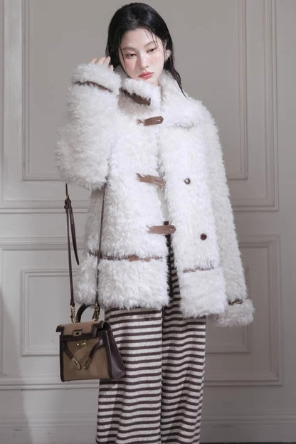 Velvet Curly Fur Coat Set