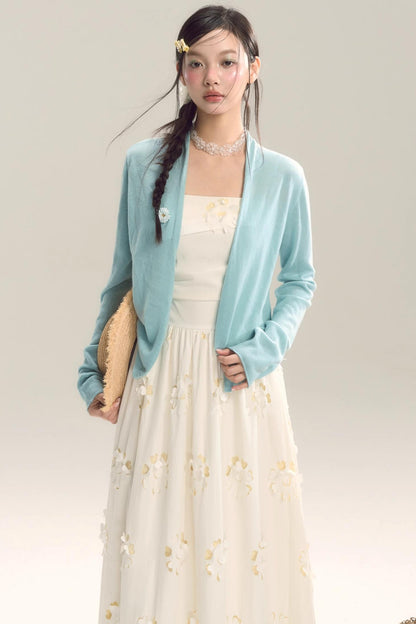 Coastal Floral Halter Dress