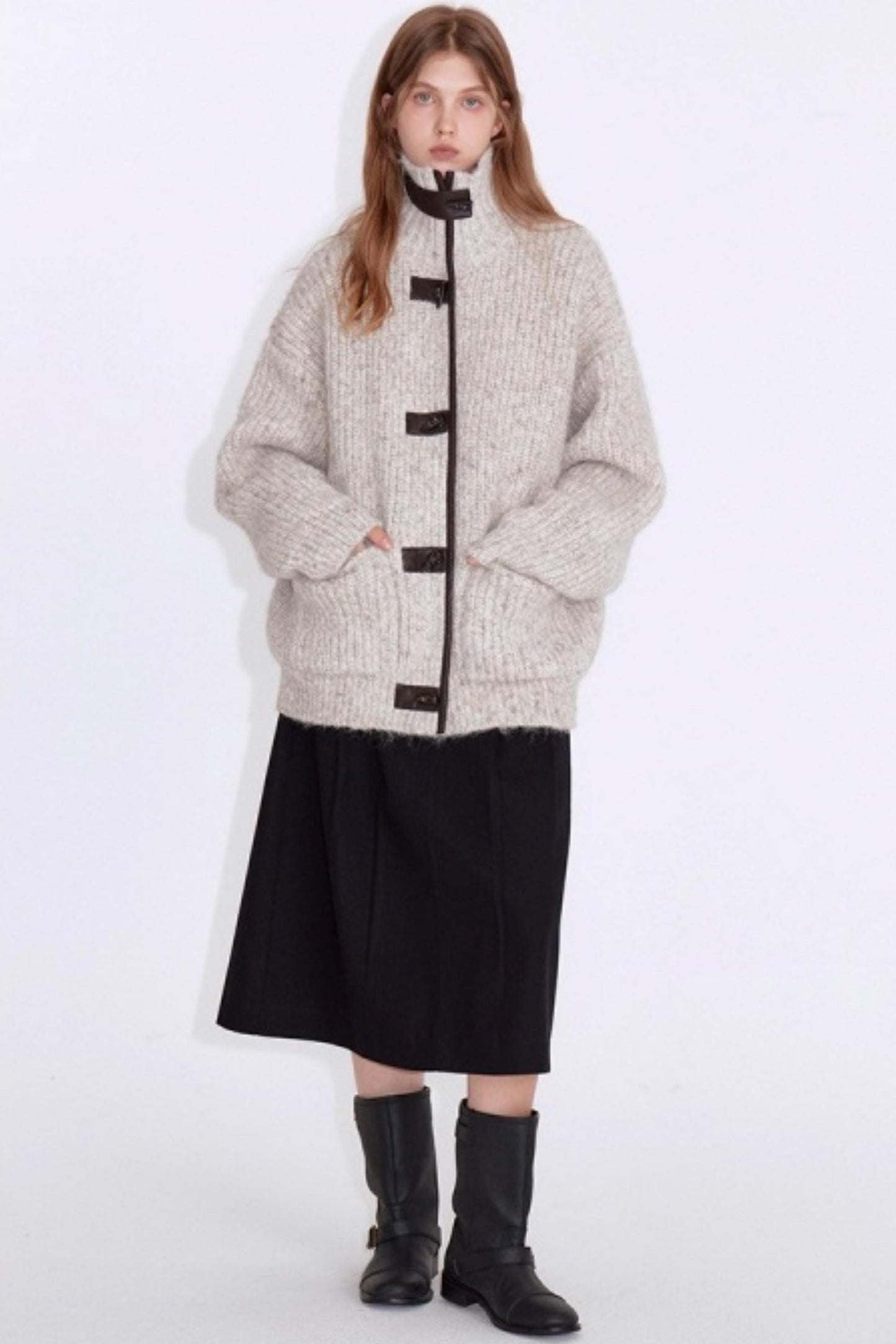 Variegated Wool Knit Jacket