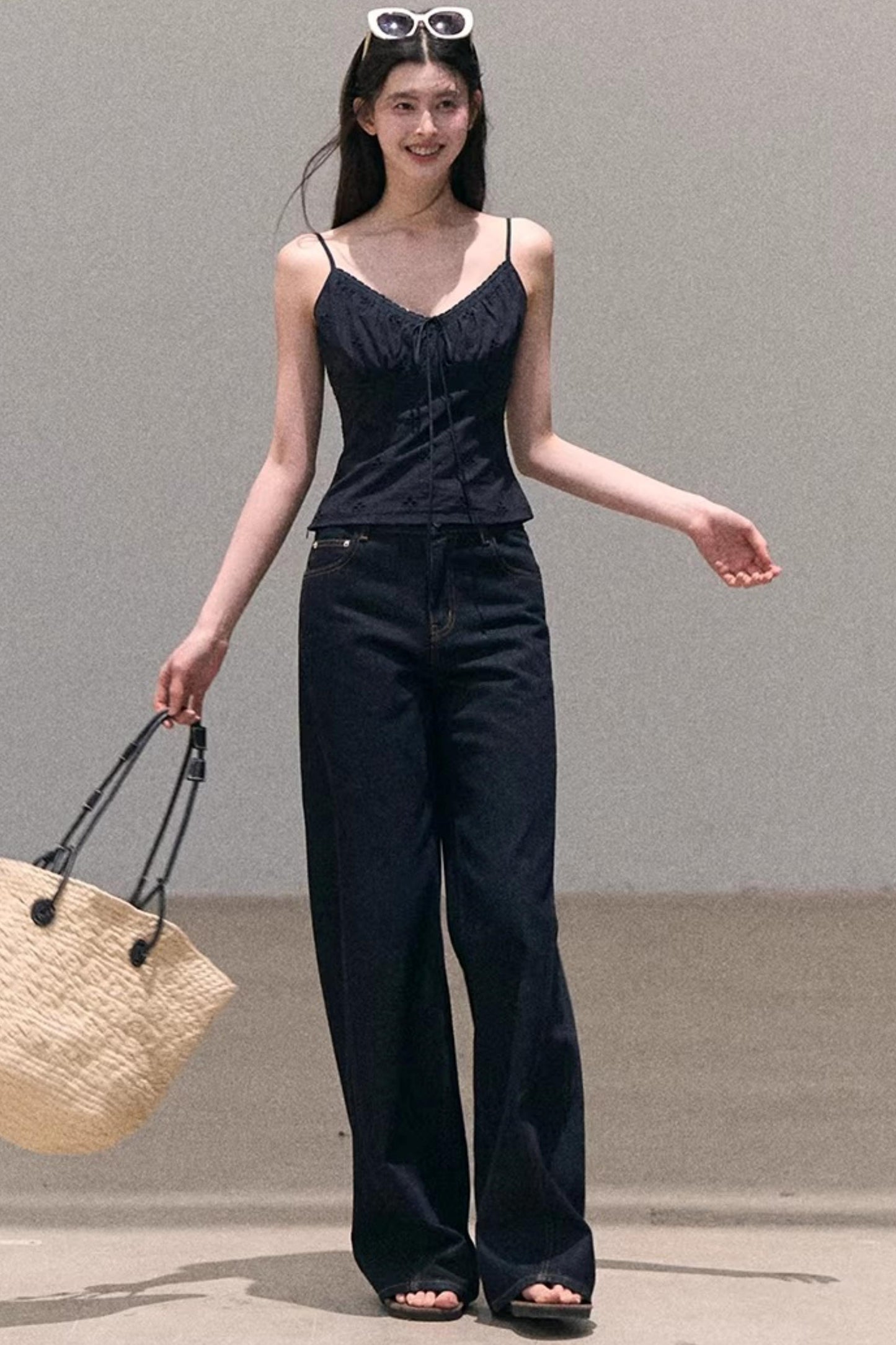 Sun-Kissed Floral Denim Pants Set-Up