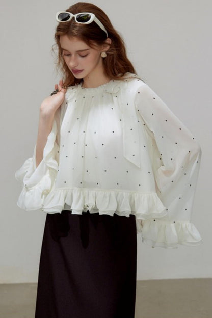 Autumn Ruffled Chiffon Shirt