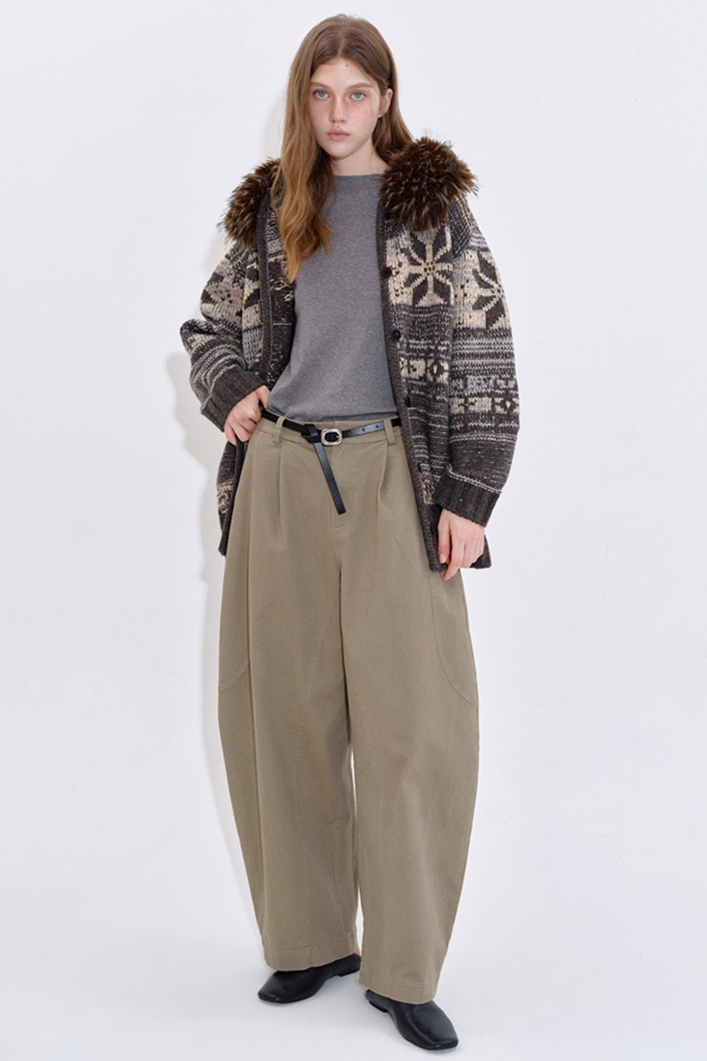 Classic Silver Head Leather Belt