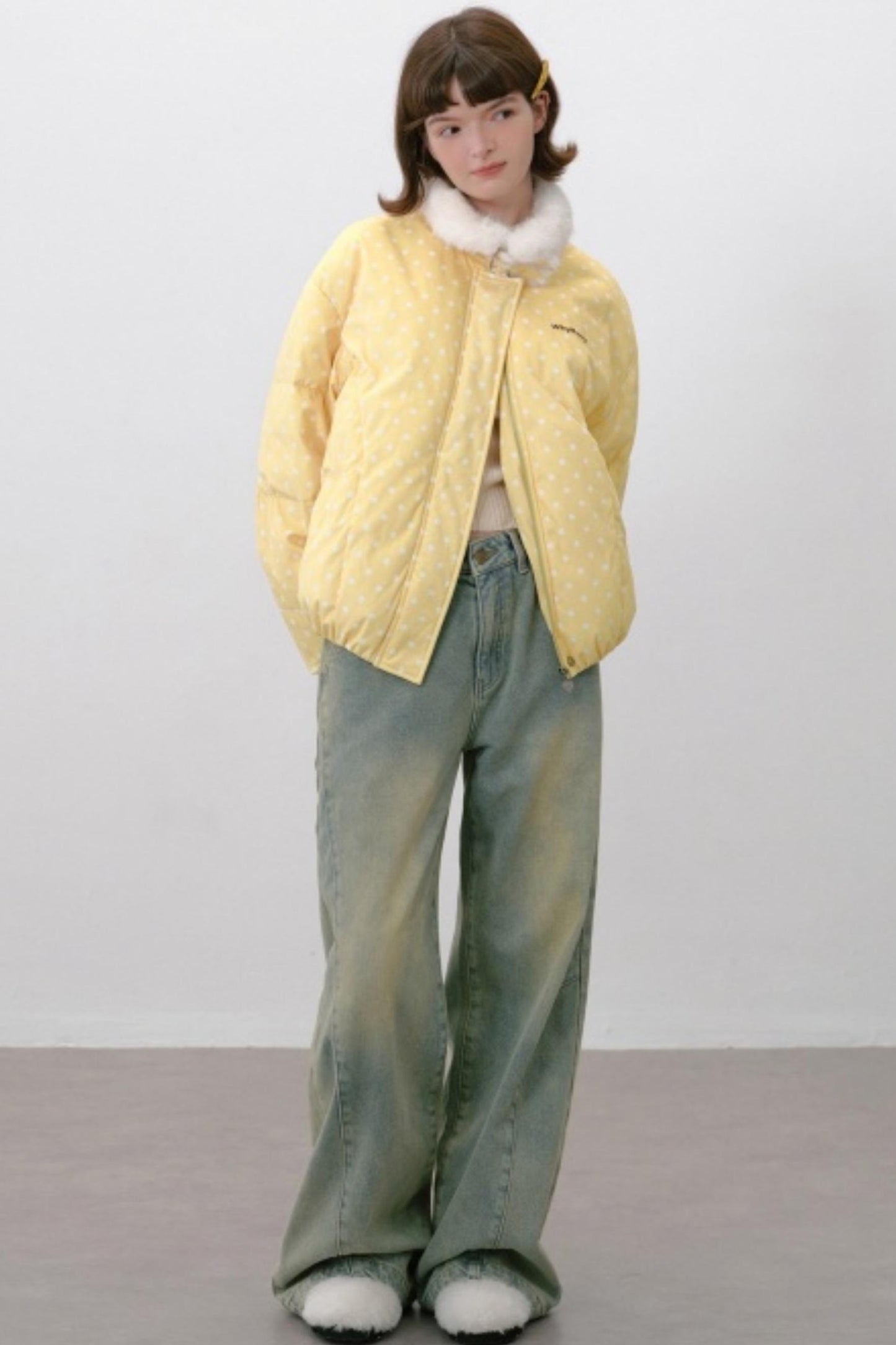 Polka Dot Down Jacket