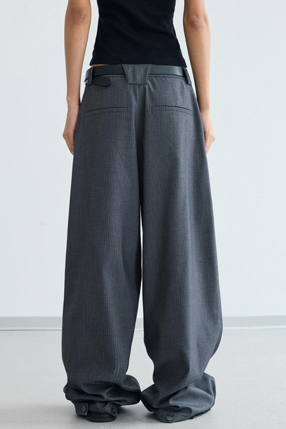 Vintage Draped Straight Leg Pants