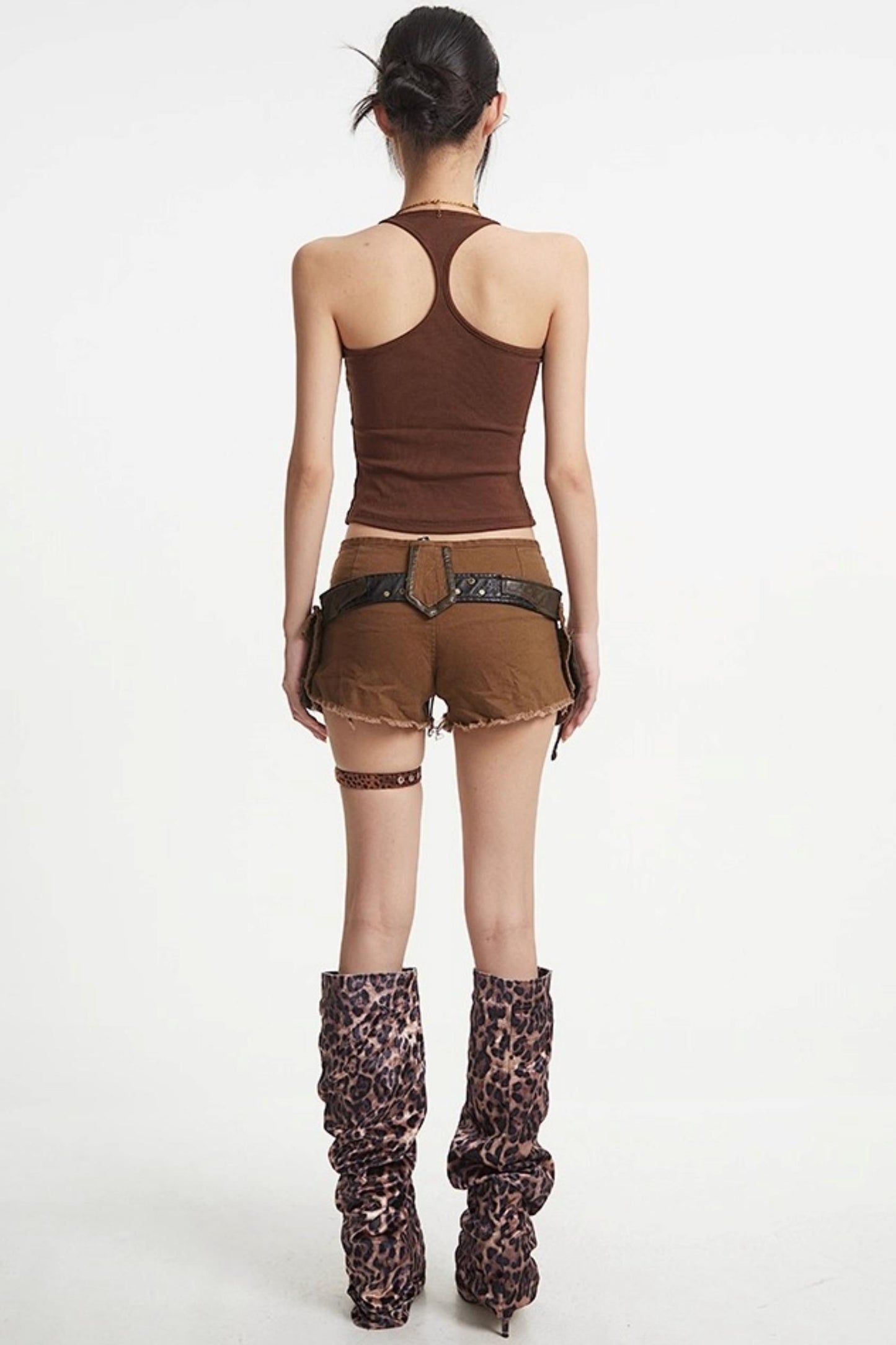 Denim Spice Brown Shorts