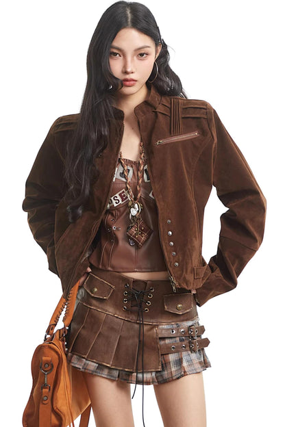 Retro Coffee Workwear Jacket