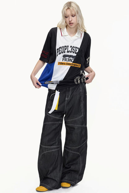 American Jersey Polo Top