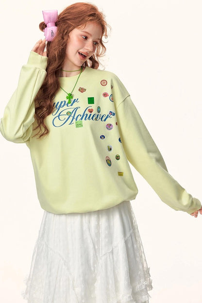 Letter Print Winter Sweater