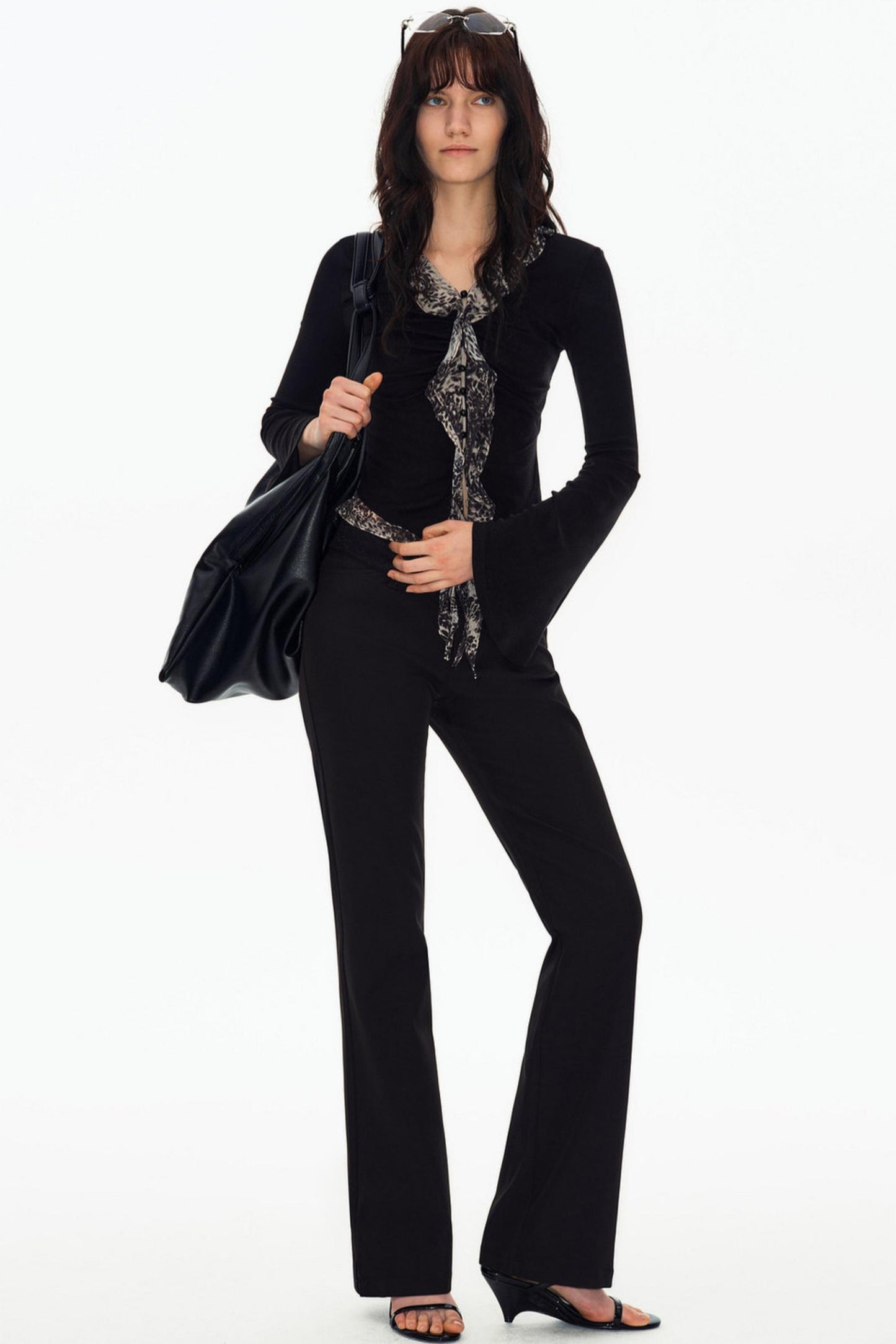 Laise Spliced Flared Pants