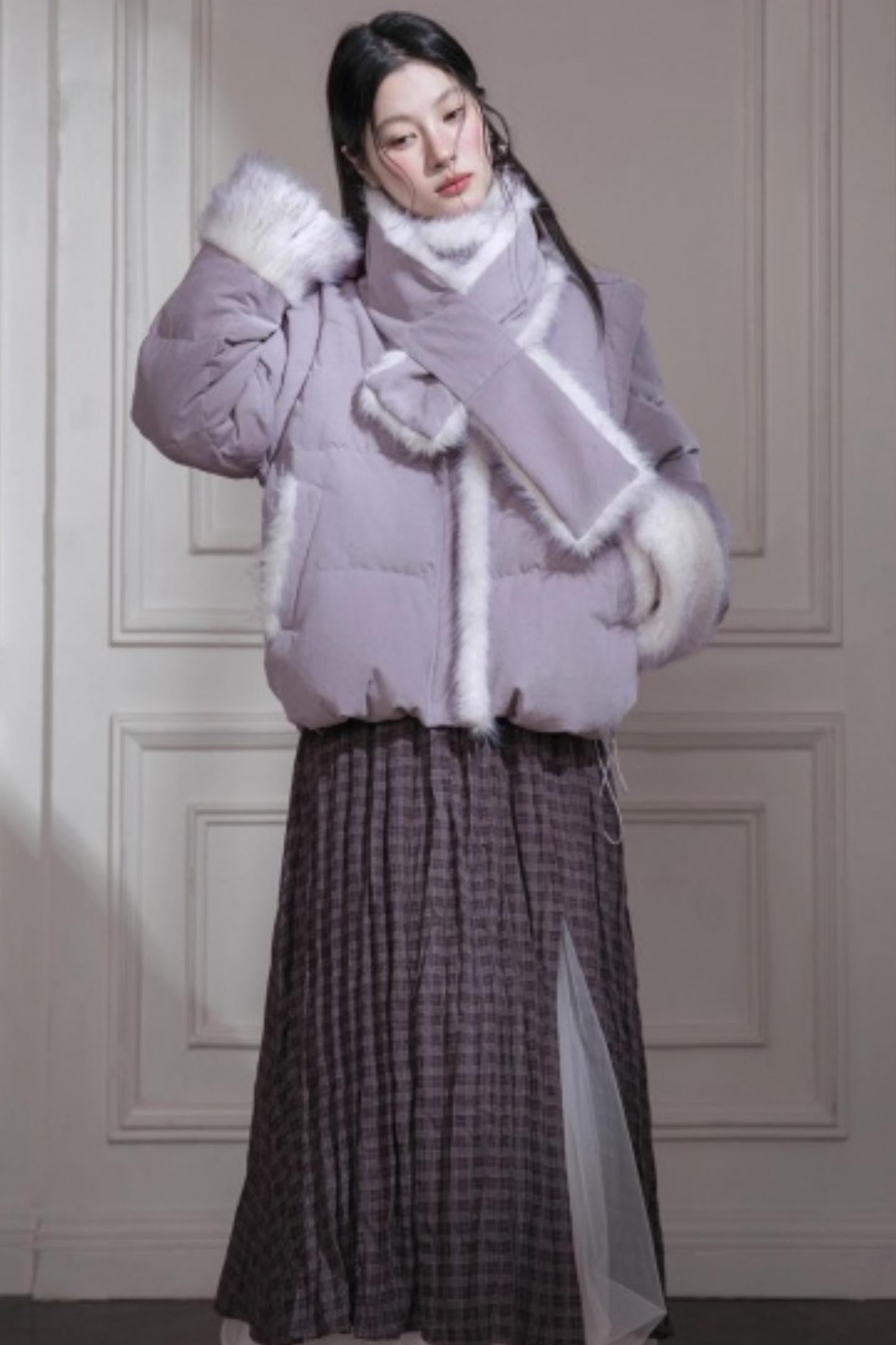 Romantic Plaid Umbrella Skirt