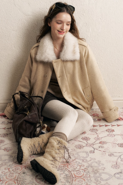 Light Khaki Suede Jacket