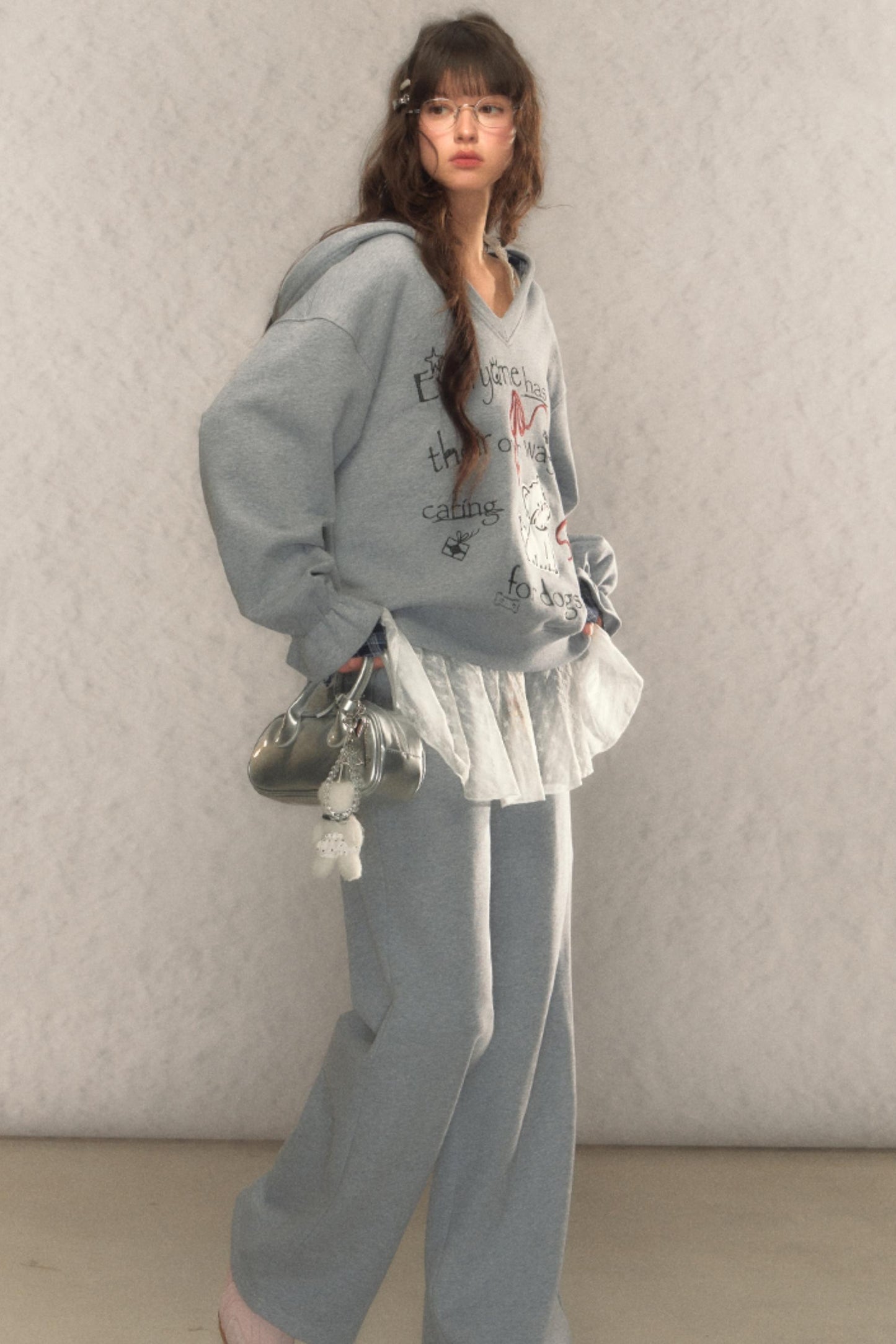 Designer Bootcut Track Pants Set-Up