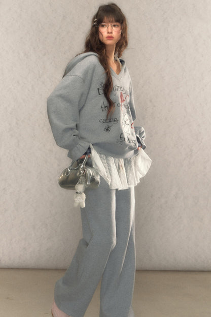 Designer Bootcut Track Pants Set-Up